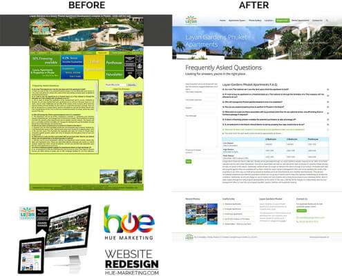 Phuket Website Redesign - Layan Gardens - FAQ section