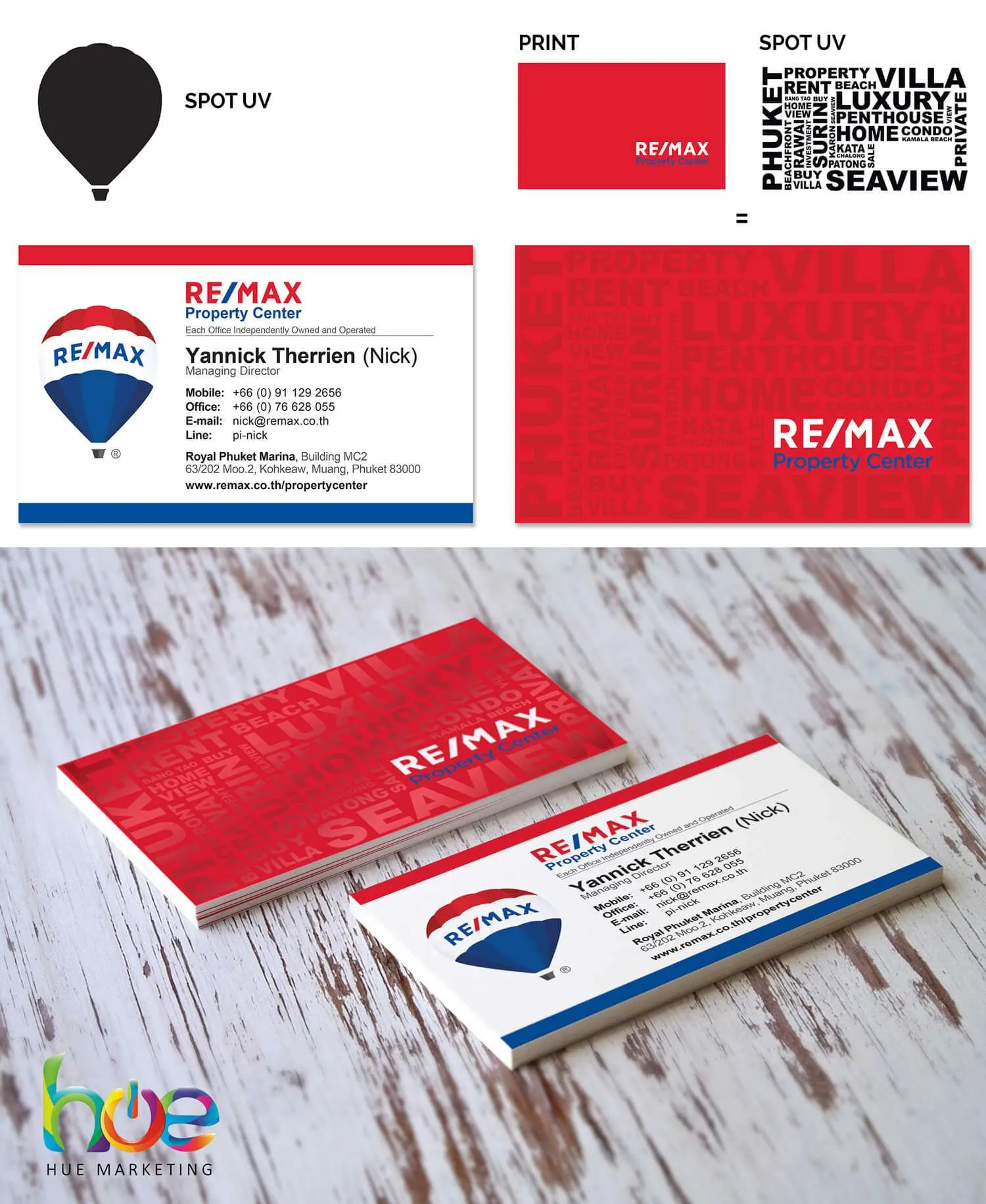 Phuket-Spot-UV-Business-Cards Spot UV design mockups for Remax business cards