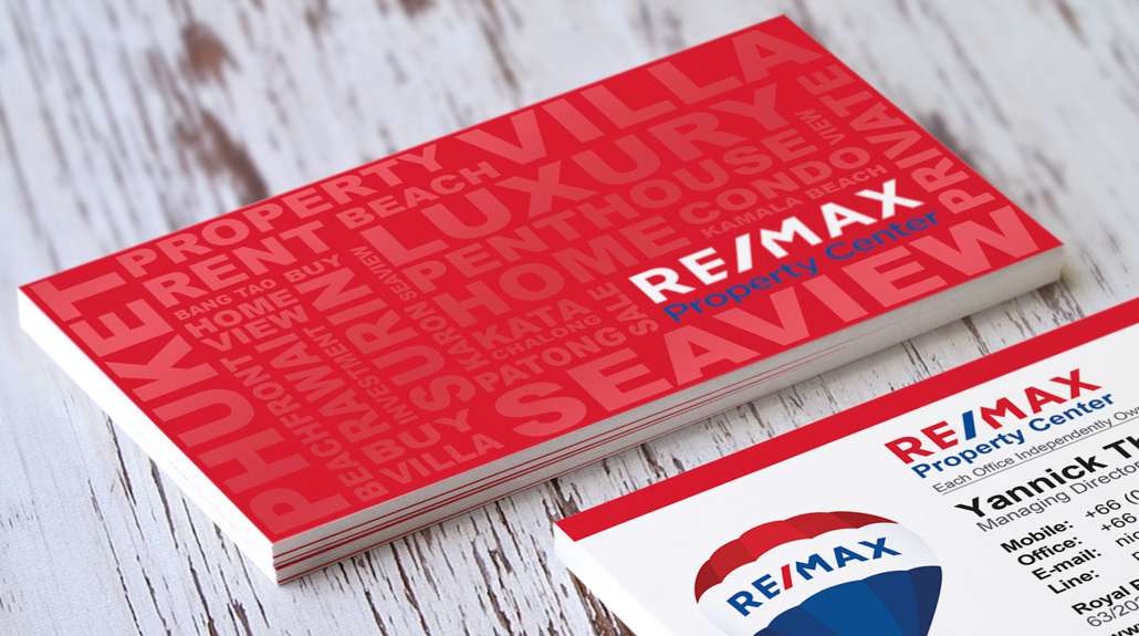 Remax Phuket Spot UV Business Cards