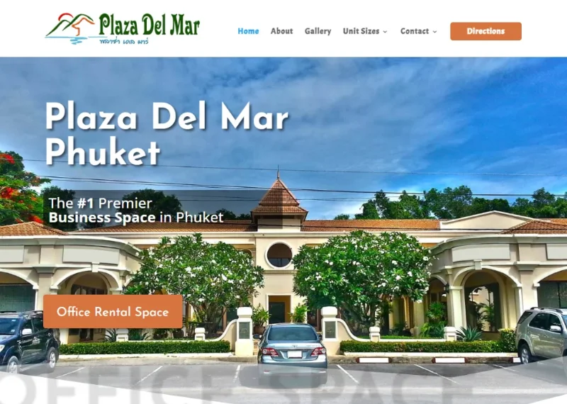 Plaza Del Mar Commercial Rental Property Website Redesign | Hue Marketing