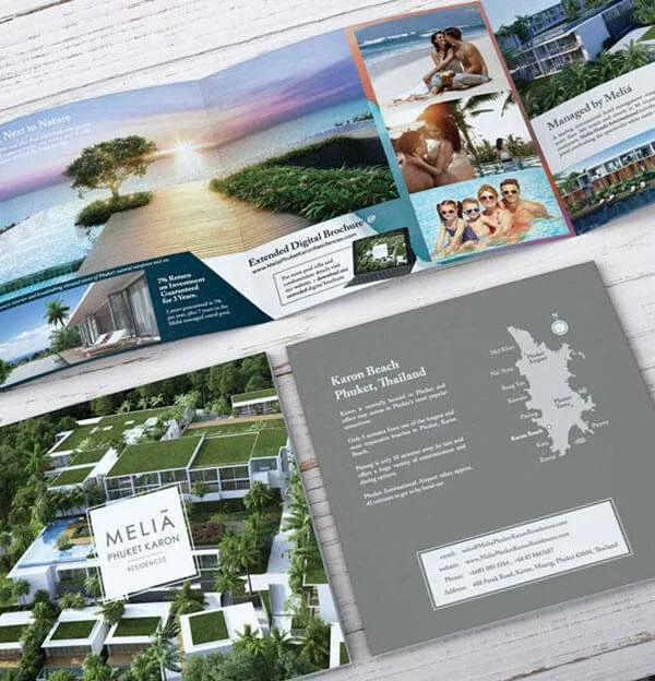Phuket property brochure design and print by Hue Marketing